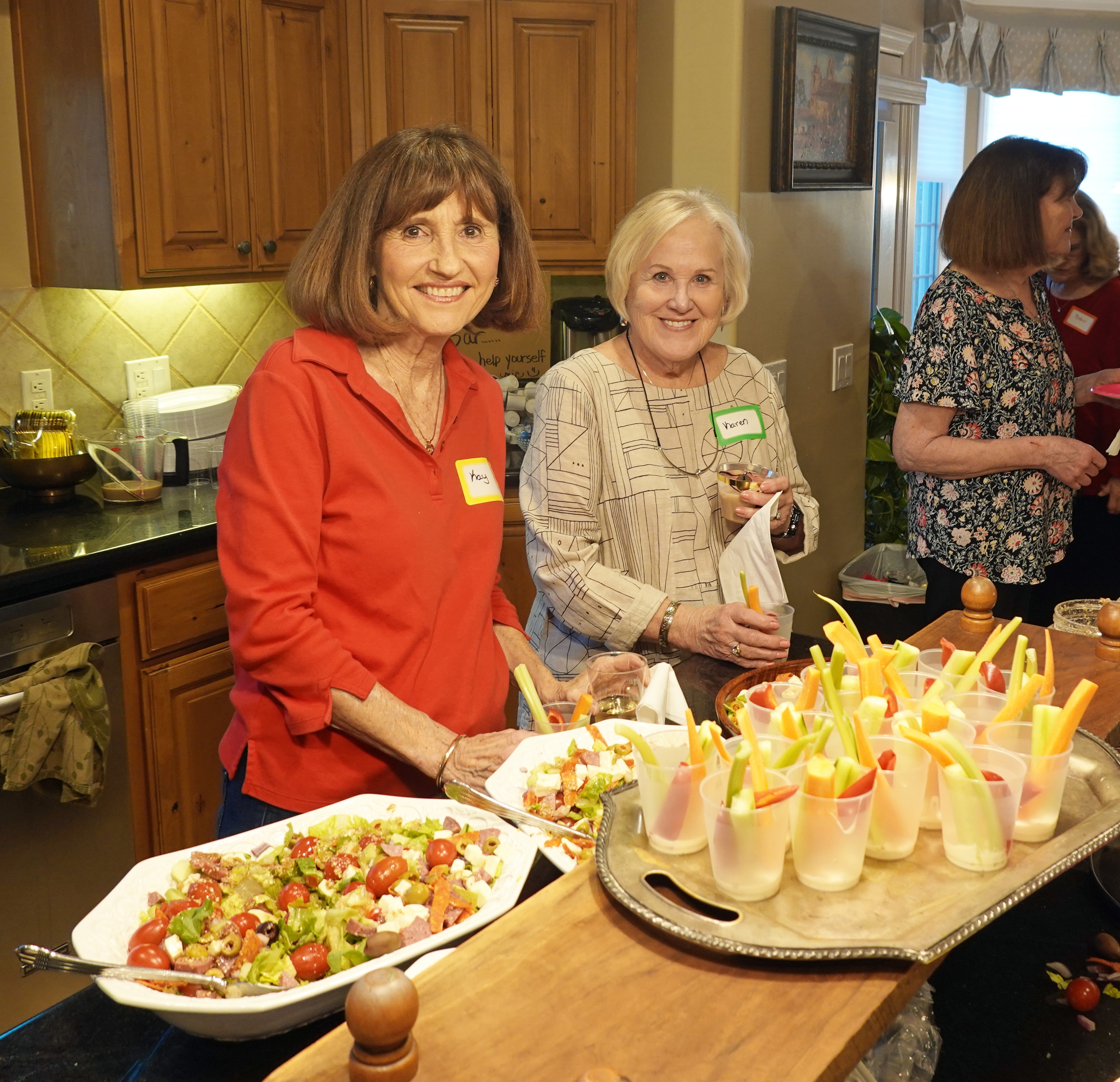 Home party kitchen gathering
